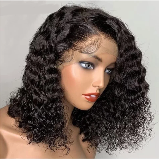 Black Curly Wig For Women Hair 100% Remy Natural Hair  Brazilian