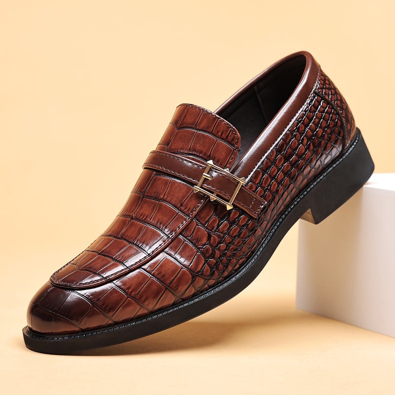 Italy Luxury Brand Business Classic Shoes Genuine Leather Loafers Men's Slip-on Massage Soles Moccasin Comfortable Driving Shoes