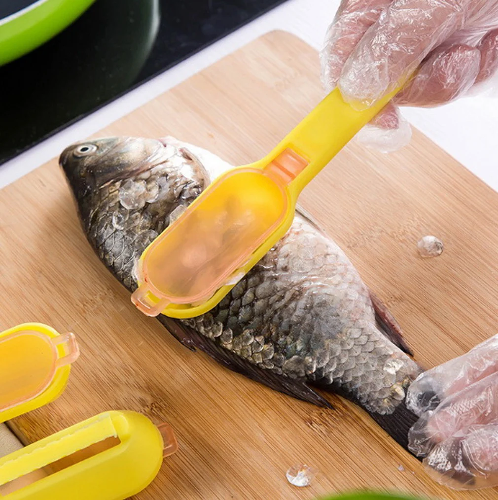 Fish Scales Skin Remover With Lid Cover Scratch Kitchen Tools Multi